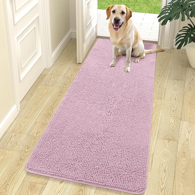 OLANLY Dog Door Mat for Muddy Paws 70x24, Super Absorbent Chenille Mud Mat | by OLANLY