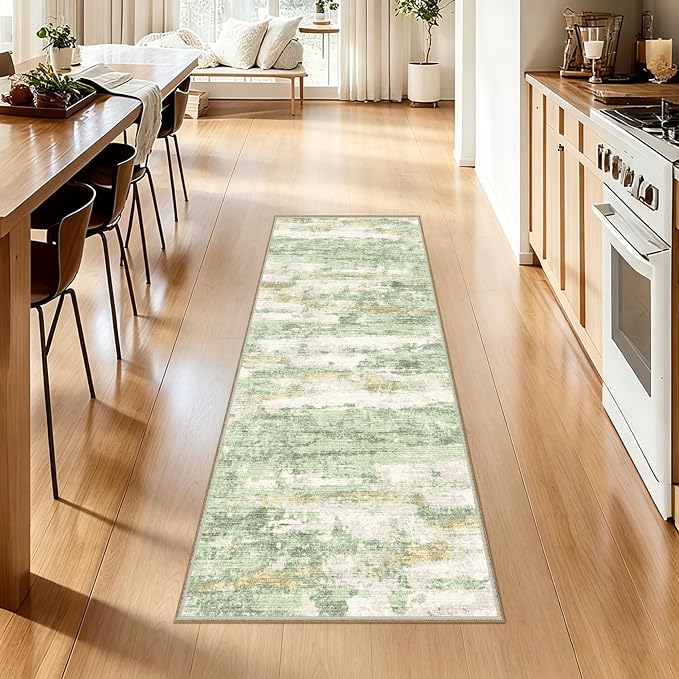 2x5 Washable Runner Rugs，Modern Abstract Rug Runner, Ultra-Thin Kitchen Runner - Image 7