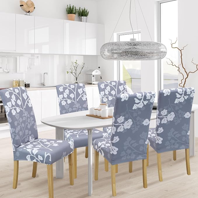 BIETYONE Stretch Dining Chair Covers Set of 4, Soft Removable Washable Kitchen - Image 2