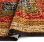Home Dynamix Vega Modern Area Rug, Geometric Black/Brown/Red 5'2"X7'2" - Image 6