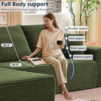 108” Cloud Sectional Couch, Boneless Sofa - Image 5