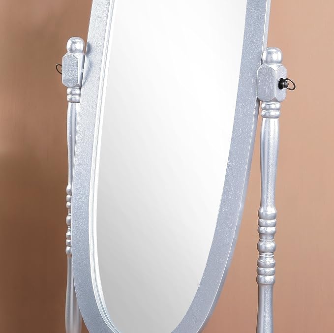 Roundhill Furniture Queen Anna Style Floor Cheval Mirror - Image 2