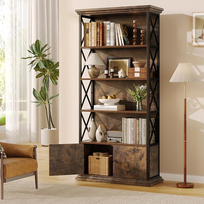 GOLDDAY 5-Tier Tall Bookcase - Image 3