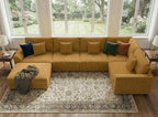 146" Modular Sectional Sofa, Oversized U Shaped Couch, Convertible Sleeper Sofa - Image 4