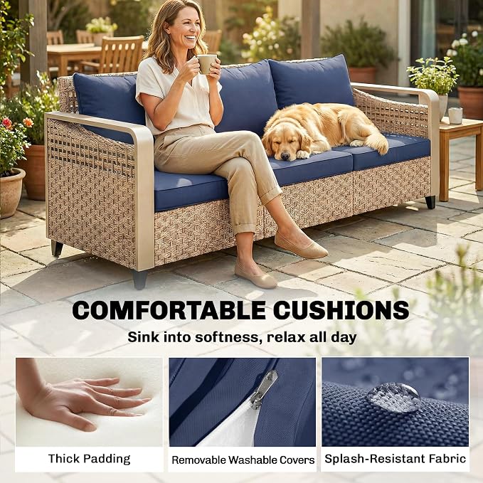 Outsunny Outdoor Patio Couch - Image 7