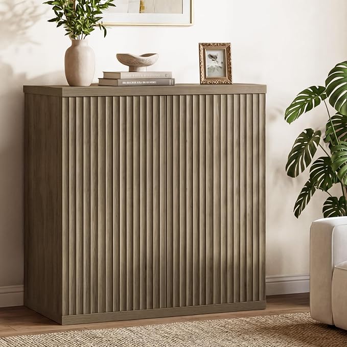 SICOTAS Buffet Cabinet with Storage Accent Sideboard Modern Credenza with Doors - Image 8
