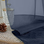 Navy Blue Sheer Curtains 120 Inches Long 2 Panels Set, Airy Lightweight Sheer - Image 5