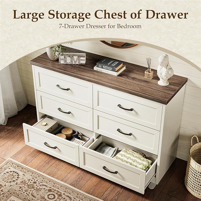 AODK Farmhouse 6 Drawer Dresser - Image 4