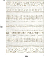 cotiled Boho 10x14 Area Rug for Living Room: Large Moroccan Washable Rug | - Image 2