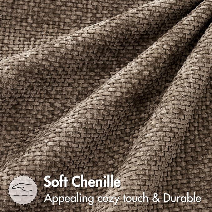 MIULEE Decorative Couch Throw Pillow Covers 22x22 Inch Brown 2 Pack | Modern - Image 6