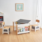 Asweets Kids Table and Chair Set, 4 in 1 Toddler Desk - Image 4