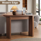 AVZEAR Mid Century Narrow Entryway Console Table, 43.3" Fluted Wood Couch Table - Image 8