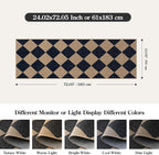Lahome Checkered Easy Jute Outdoor Runner Rug, 2x6 Kitchen Rugs Washable | - Image 2