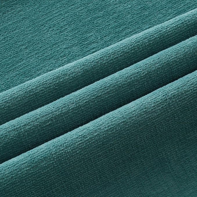 MIULEE Teal Chenille Couch Throw Pillow Covers, 20x20 | Set of 2, Soft Coastal - Image 5