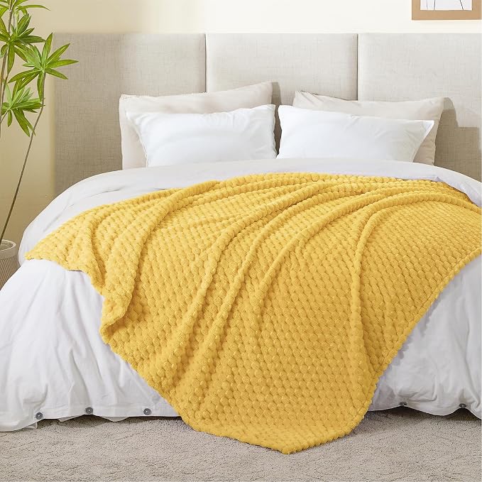BEDELITE Yellow Throw Blanket for Couch, Soft Cozy Gifts for Women, 50 * 60 | - Image 5