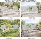Kozyard 3-Piece Rocking Chair Set, Outdoor Rocking Textilene Bistro Set - Image 7