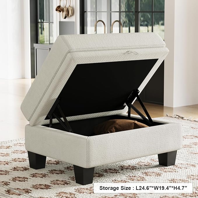 Belffin Standard Ottoman with Storage - Image 2