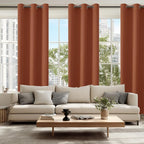Fall Blackout Curtains for Bedroom, 42 x 84 Inches Long Burnt Ochre | Thermal - Image 6