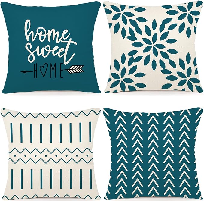 YCOLL Pillow Covers 20x20 Set of 4, Modern Sofa Throw Pillow Cover, Decorative by PillowCoversExpert