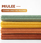 MIULEE Fall Decorative Throw Pillow Covers Yellow Rust Green 16x16 | Set of 4 - Image 6