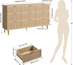 GarveeHome Rattan 9 Drawer Dressers - Image 2