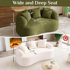 68.5" Loveseat Sofa for Living Room, Modern Luxury Plush Chenille Extra Deep - Image 5
