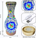 Turkish Moroccan Table Lamp Mosaic Vase Lamp Handmade Glass Vase - Image 4