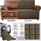 ZNSAYOTX Super Stretch Couch Cover Love Seat Sofa Covers - Image 7