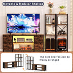 LED TV Stand Bookshelf Combo - Image 6