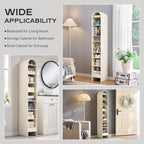 IFGET 67" Tall Arched Bookshelf, 8 Tiers Arch Bookcase - Image 5