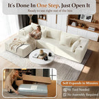 108" Cloud Sectional Couch, Comfort L Shaped Boneless Couch - Image 3