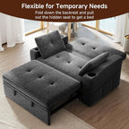 Loveseat Sleeper Sofa, 3-in-1 Convertible Sofa Bed, Pull Out Couch - Image 3
