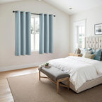 MIULEE Blackout Curtains for Bedroom 2 Panels 40 x 45 Inch Long Slate Blue | - Image 6