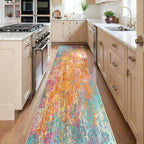 RELEANY Washable Runner 2'x10' Abstract Area Rug - Image 2