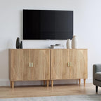 Smuxee Oak Sideboard Cabinet, Freestanding Buffet Cabinet - Image 3
