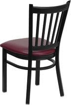 Flash Furniture HERCULES Series Black Vertical Back Metal Restaurant Chair - Image 5