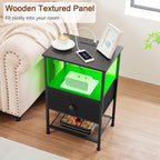 LOAKEKEL Night Stand Set 2, LED Nightstand - Image 8