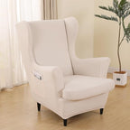 HAOYONG Jacquard Wingback Chair Cover Thickening Armchair Covers 2 Pieces - Image 7