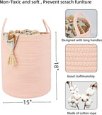 XUANGUO Cotton Rope Laundry Basket Hamper - Image 2