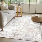 Beige Grey Washable Rugs 4x6 Area Rugs by Srugn