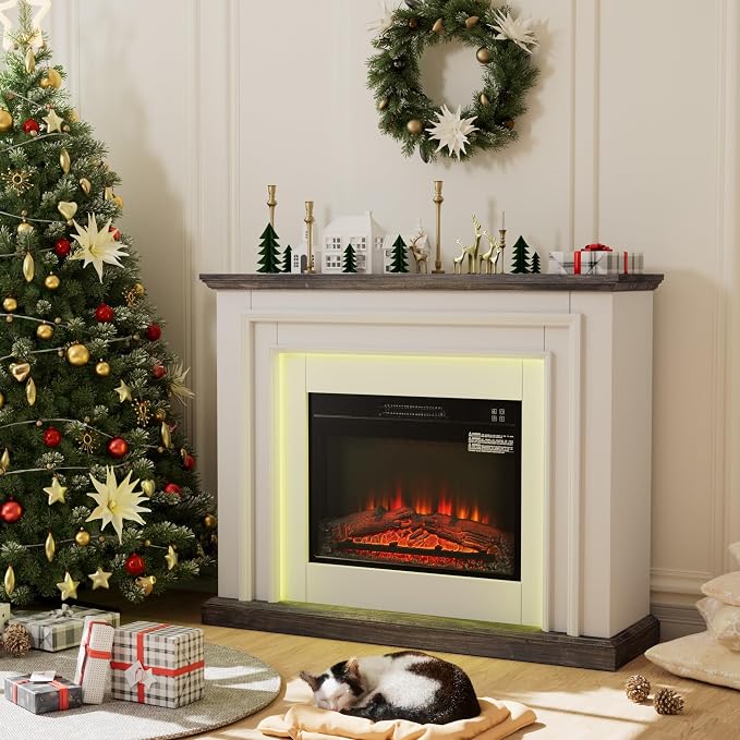44" LED Lights Electric Fireplace - Image 3
