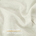Light Filtering Cream Linen Curtains 48 Inch Length - Image 2