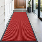 OLANLY Front Door Mat 59x23, Waterproof Heavy-Duty Indoor Outdoor Doormat | Red by OLANLY