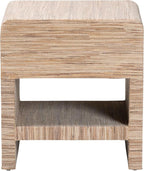 Bali & pari Callan Bohemian Woven Natural Grasscloth 1-Drawer Nightstand - Image 7