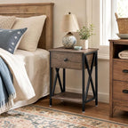 VECELO Nightstands Set of 2, Modern Bedside End Tables, Night Stands - Image 5