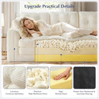 Homkdom Boneless Loveseat, Convertible Folding Sofa Bed, Pull Out Sleeper Sofa - Image 7