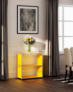 32-Inch 2-Tier Metal Bookcase, Open Shelf Storage Organizer - Image 8