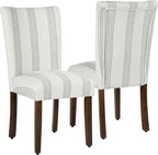 HomePop Classic Parsons Dining Chair- Brown Stripe by HomePop