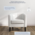 BELLEZE Accent Barrel Chair, Club Tub Sofa Corner Chair - Image 3