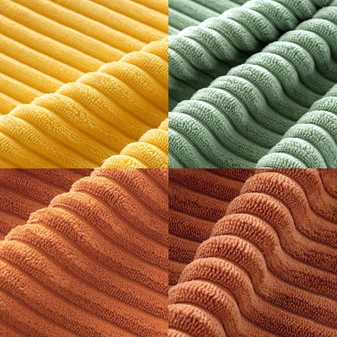 MIULEE Fall Decorative Throw Pillow Covers Yellow Rust Green 24x24 | Set of 4 - Image 6